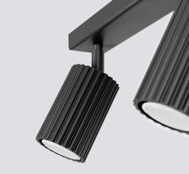 SL SL.1581 LED MENNYEZETI SPOT LÁMPATEST 3XGU10 MAX.3X10W 450X65X165MM IP20 FEKETE