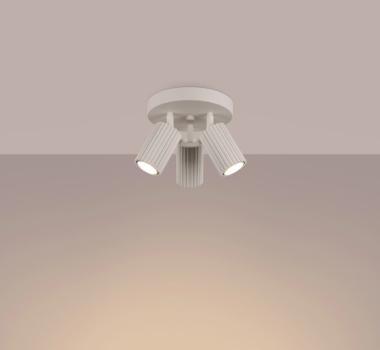 SL SL.1601 LED MENNYEZETI SPOT LÁMPATEST 3XGU10 MAX.3X10W 195X195X180MM IP20 BÉZS