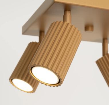 SL SL.1564 LED MENNYEZETI SPOT LÁMPATEST 4XGU10 MAX.4X10W 250X250X165MM IP20 ARANY