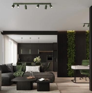 SL SL.1623 LED MENNYEZETI SPOT LÁMPATEST 6XGU10 MAX.6X10W 1170X65X165MM IP20 OLÍVAZÖLD