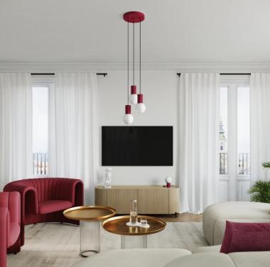 SL SL.1751 HALO LED ASZTALI LÁMPATEST G9 MAX. 8W Ø250x1250MM IP20 BORDÓ 5 ÉV