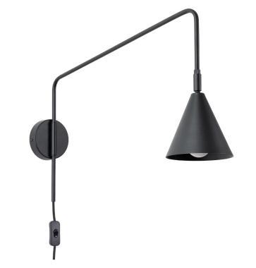 SL SL.1697 NOX LED OLDALFALI LÁMPATEST E14 MAX. 10W IP20 FEKETE KAPCSOLÓVAL 5 ÉV