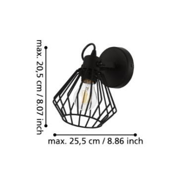 EGL 98762 TABILLANO SPOT LÁMPATEST E27 MAX. 40W IP20 Ø110MM FEKETE