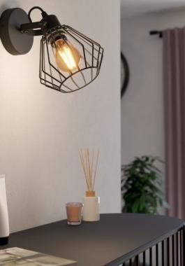 EGL 98762 TABILLANO SPOT LÁMPATEST E27 MAX. 40W IP20 Ø110MM FEKETE