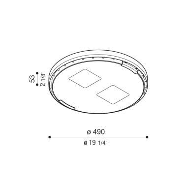 LB LL16003BS9N BETA 2 LED CSARNOKVILÁGÍTÓ 65W 9739LM 4000K IK07 IP66 Ø490x53MM FEKETE 5 ÉV