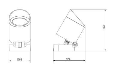 OP 709000027000 LED SPOT FÉNYVETŐ 8W 600LM 3000K 36° FORGATHATÓ 180° IP66/IK07 FEKETE 5ÉV