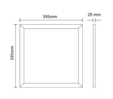 TRO 173-002 LED PANEL BACKLIT 25W 38V 3750LM CCT UGR>19 IP20 595x595MM 5 ÉV