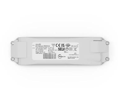 TRO 215-662 LED MEGHAJTÓ 20-39V DC DIP KAPCSOLÓVAL 350/500/700mA 25W IP20 5 ÉV