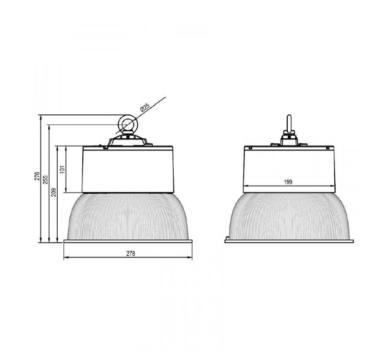 TRO 950-024 LED CSARNOKVILÁGÍTÓ 50W 6500LM CCT 120° IP20 IK08 5 ÉV