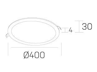 KOHL K51702.05.RF.WH-WH.OP.ST.8.40 LED ÁLMENNYEZETI LÁMPA 36W 3400LM 4000K IP43 Ø400MM FEHÉR 5 ÉV