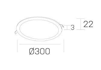 KOHL K51702.04.RF.WH-WH.OP.ST.8.40 LED ÁLMENNYEZETI LÁMPA 24W 2350LM 4000K IP43 Ø300MM FEHÉR 5 ÉV