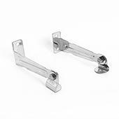 3F A0835 PAIR OF MOUNTING BRACKET+HOOKS FOR WALL IN STAINLESS STEEL