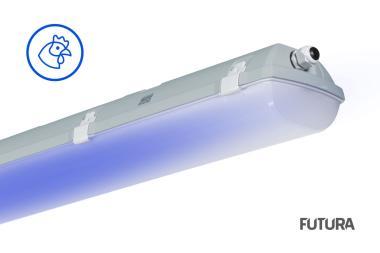 TREV 107017 FUTURA BLUE LED LÁMPATEST 64,7W 9910LM 4000K IP66 IK06 1452MM HACCP+AMMÓNIAÁLLÓ 5 ÉV
