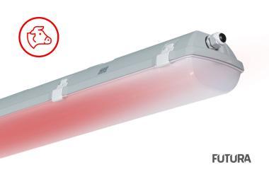 TREV 107014 FUTURA RED LED LÁMPATEST 52,8W 7900LM 4000K IP66 IK06 1172MM HACCP+AMMÓNIAÁLLÓ 5ÉV
