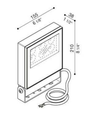 LB LL15404BWWN DELTA 0 ARC LED FÉNYVETŐ 20W 993LM 4000K 50° IP66 IK08 FEKETE 5 ÉV