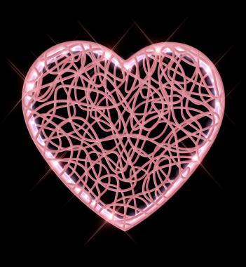 BL ITGL117RO LOVE2 LED MOTÍVUM 3D 230V FÜGGESZTÉK SZÍV 8W RÓZSASZÍN+HIDEGFEHÉR 0,6Mx0,5Mx0,6M IP66/I