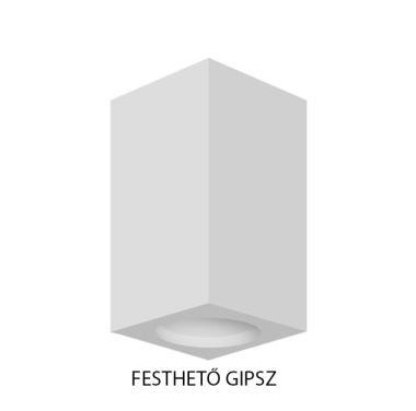 DURA DG007 GIPSZ MENNYEZETI LÁMPA GU10 MAX. 35W FÉNYFORRÁSHOZ 70x70x120MM FESTHETŐ