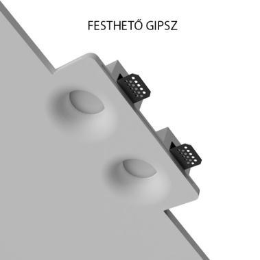 DURA DG002 GIPSZ MENNYEZETI SÜLLYESZTETT LÁMPA 2xGU10 MAX. 2x35W FÉNYFORRÁSHOZ 255x130x44MM FESTHETŐ