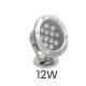 MLX UW POOLY LED MEDENCE LÁMPATEST BILLENTHETŐ 24V 12W 1020LM 3000K 30° IP68 Ø160x185MM ACÉL 3 ÉV