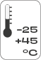  -25˚C - +45˚C